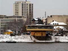 Bastei in Cologne covered in snow