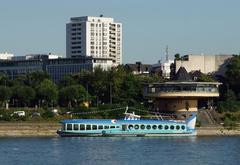 Tour boat Moby Dick under the Bastei in Cologne