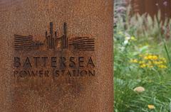 Battersea Power Station on the south bank of the River Thames in Nine Elms, London