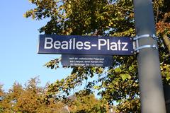 Beatles Platz street sign in Hamburg St. Pauli