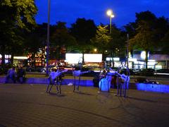 Beatles Platz at night in Hamburg