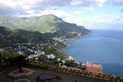 Panoramic view of Ravello in the Province of Salerno, Italy