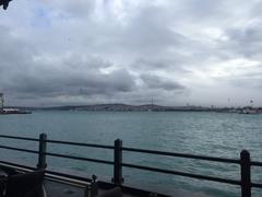 Bosphorus Golden Horn from Galata Bridge at sunset