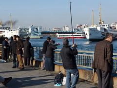 panoramic view of Istanbul skyline on December 5, 2013