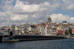 Galata Bridge in Istanbul on a sunny day