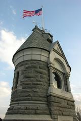 corner tower of Belvedere Castle in Central Park, New York City