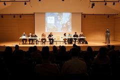 The conference Multiformity: Art in Public Space at the 1st edition of Public Art Festival, featuring Dimitris Ginosatis, Ioannis Vikelas, Alexis Vikelas, Leonidas-Phoebus Koskos, Yiouli Rapti, Konstantina Drakopoulou, Poka-Yio, b., Kostas Theologou and Andreas Fakis