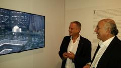 Santiago Calatrava exhibition visit by Deputy Minister of Foreign Affairs Ioannis Amanatidis