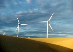 wind turbine on the dunes of Icarai, Brazil