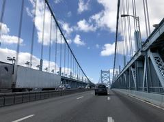 View from Benjamin Franklin Bridge over Delaware River