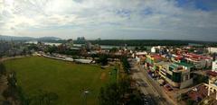 panoramic view of Kuantan at the bank of Kuantan River