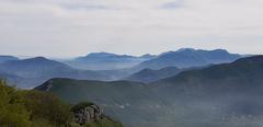 View from Monte Cerreto of the mountains in Northeast Italy.