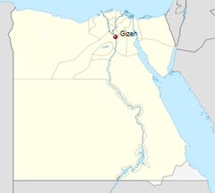 map showing location of Giza