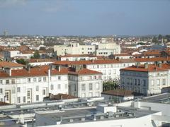 Panoramic view of Royan's pink tiled roofs