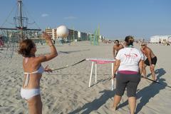 wexball game on a sandy beach in Occitanie