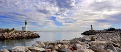 Morning at Palavas with serene waters and boats