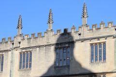 Bodleian Library with shadow of Radcliffe's Camera