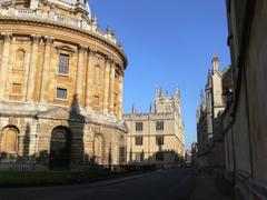 Bodleian Library and Radcliffe Camera in Oxford from Radcliffe Square