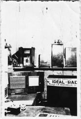 Partial view of a radio repair workshop