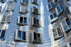 Neuer Zollhof with Gehry Buildings in Düsseldorf Media Harbor