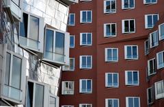 Düsseldorf Neuer Zollhof with Gehry Buildings by architect Frank Gehry