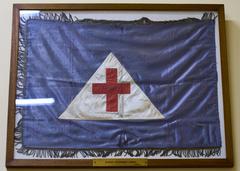 The flag of the Principality of Samos at the National Historical Museum of Athens