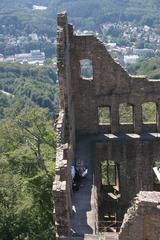 Old Castle Hohenbaden in Baden-Baden with a picnic scene in the foreground