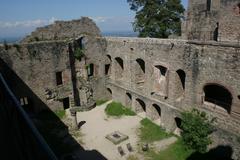 Old Castle Hohenbaden aerial view