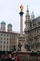 Colonne de la Vierge on Marienplatz in Munich