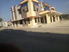 Biratnagar Bus Park with buses and people