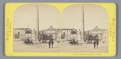 Piazza del Popolo with obelisk and Porta del Popolo in Rome