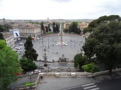 Piazza del Popolo in Rome with an ancient obelisk in the center