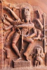 Dancing Shiva statue at Badami Hindu temple