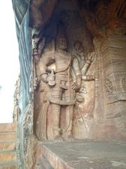 Badami cave intricate carving