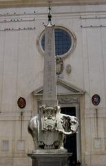 Bernini's Elephant with Obelisk in front of Santa Maria sopra Minerva Church, Rome