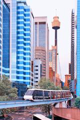 Sydney Monorail filtered colors view in Australia
