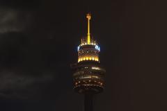 HDR image of Centerpoint Tower in Sydney at night