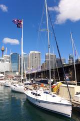 Darling Harbour with Sydney CBD skyline