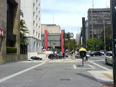 Sidewalk towards MASP on Paulista Avenue in São Paulo