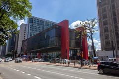 Avenida Paulista, São Paulo in 2019 with bustling street activity and towering buildings