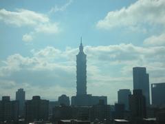 Taipei City skyline at dusk