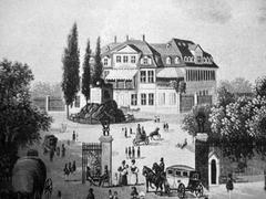 1847 engraving of Bethmann's garden house