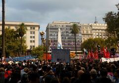 Memorial march in Argentina 2016 with 'Argentina no se USA' banner