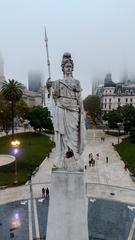 La Libertad sculpture by Joseph Dubourdieu crowning the Pirámide de Mayo in Plaza de Mayo