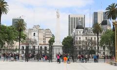 skyline view of Buenos Aires with iconic buildings and streets