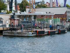 Båthållplats ferry pier in Stockholm