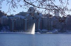 Blockhusudden in Djurgården, Stockholm with a view towards Nacka Strand