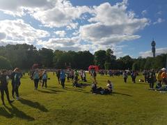 Picnic area at Blodomloppet race in Stockholm, 2016