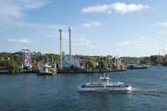 Djurgården fairgrounds seen from Kastellholmen island