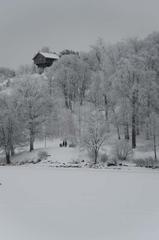 Vastveitloftet at Skansen Museum in Djurgården during winter